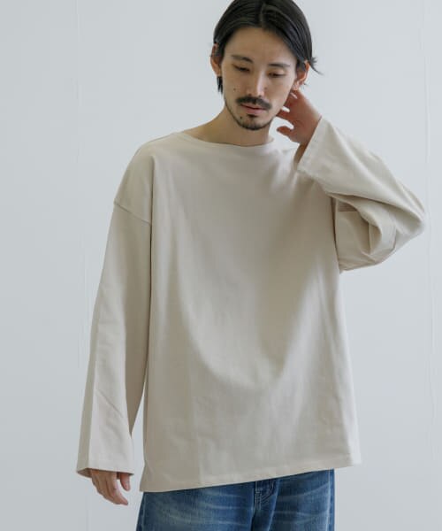 ITEMS ジャカードクルーネックベスト + ロングTシャツ 2セット|URBAN