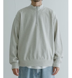 UR crepuscule　Moss Stitch Half Zip Pullover