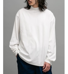 Sonny Label スーパーストレッチモックネックTシャツ