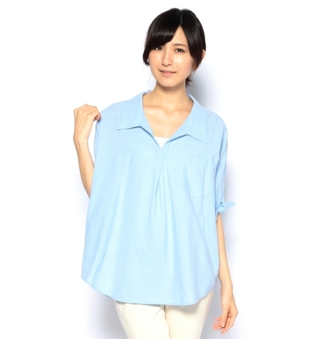 KBF リボンスリーブシャツ