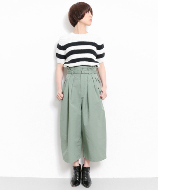 KBF クロップドビッグパンツ