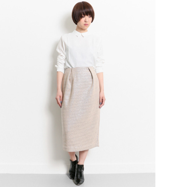 KBF シャイニーペンシルスカート