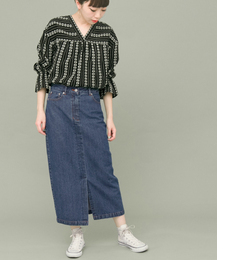 【ケービーエフ/KBF】 KBF KBF+ フロントスリットデニムタイトスカート [送料無料]