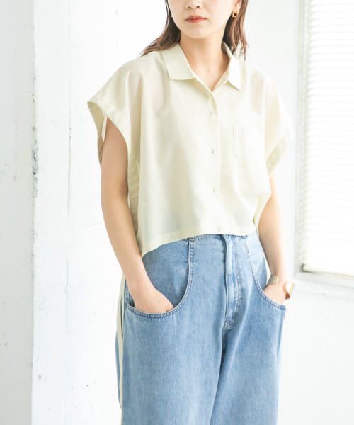 格安の通販 [mm6] クロップドshirt 40 - トップス