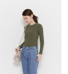 【センスオブプレイス バイ アーバンリサーチ/SENSE OF PLACE by URBAN RESEARCH】 SENSE OF PLACE リブクルーネックTシャツ [3000円(税込)以上で送料無料]