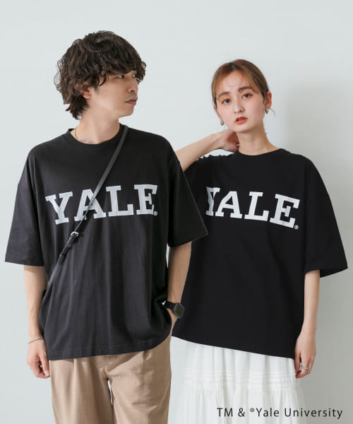 SENSE OF PLACE 『ユニセックス』『別注』YALEカレッジロゴTシャツ A