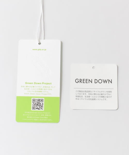 センスオブプレイス GREEN DOWNマフラー付きシームレスダウン - ダウン