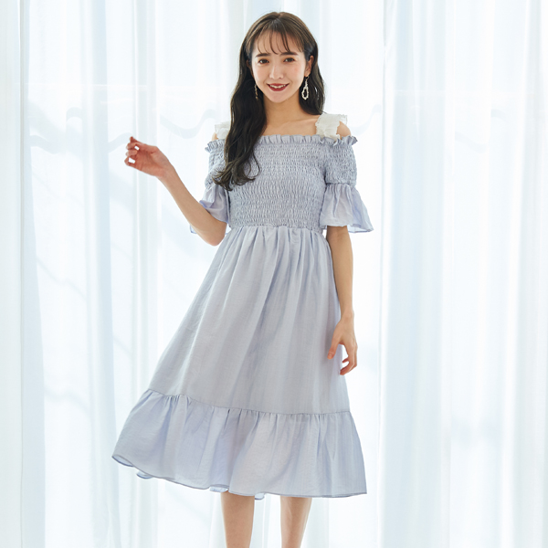 レースストラップオフショルワンピース Titty Co ティティーアンドコー の通販 アイルミネ