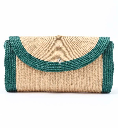 HELEN KAMINSKI ラフィアクラッチバッグ/KILKEE