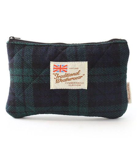 Traditional Weatherwear チェック柄ポーチ