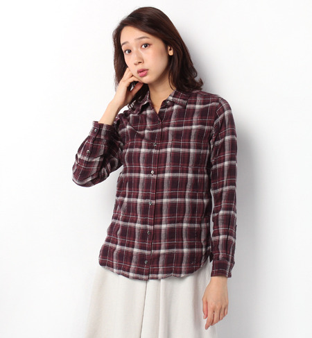 HELIOPOLE BIS シャーリングチェックシャツA