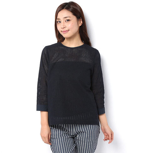 【エリオポール/エリオポール】 heliopole ボーラー刺繍×タイプライター コンビブラウス [送料無料]