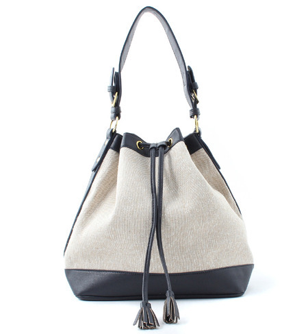 HELIOPOLE BIS 綿麻ラメ巾着ワンショルダー