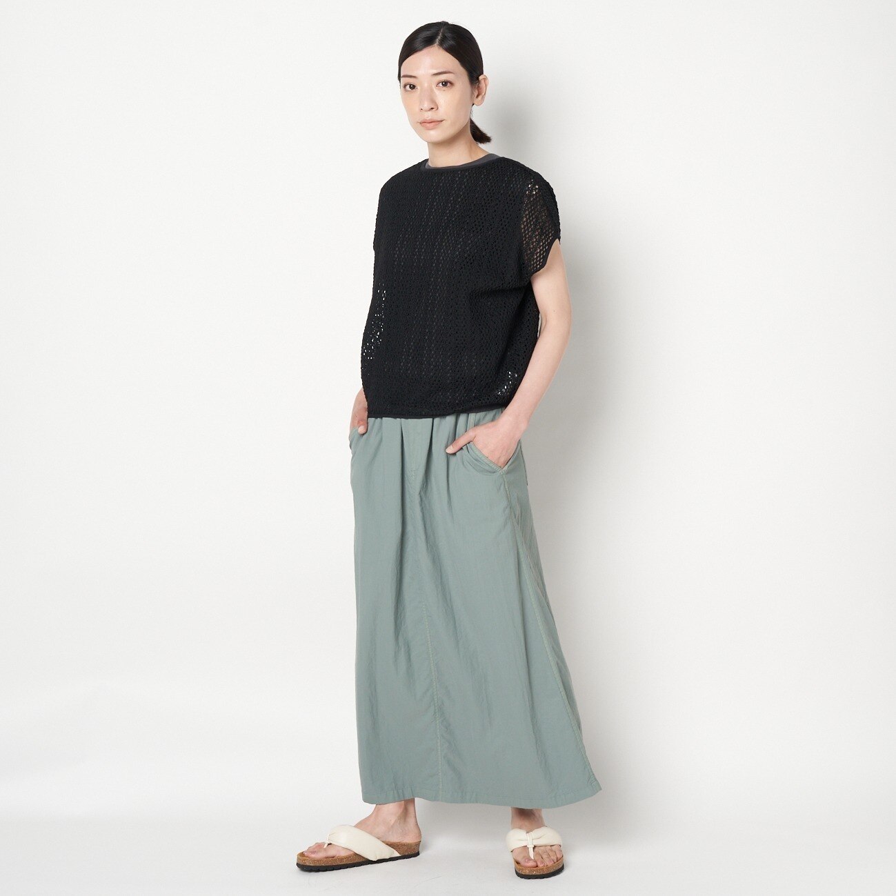 HELIOPOLE GARMENT DYE EASY SKIRT|HELIOPOLE(エリオポール)の通販