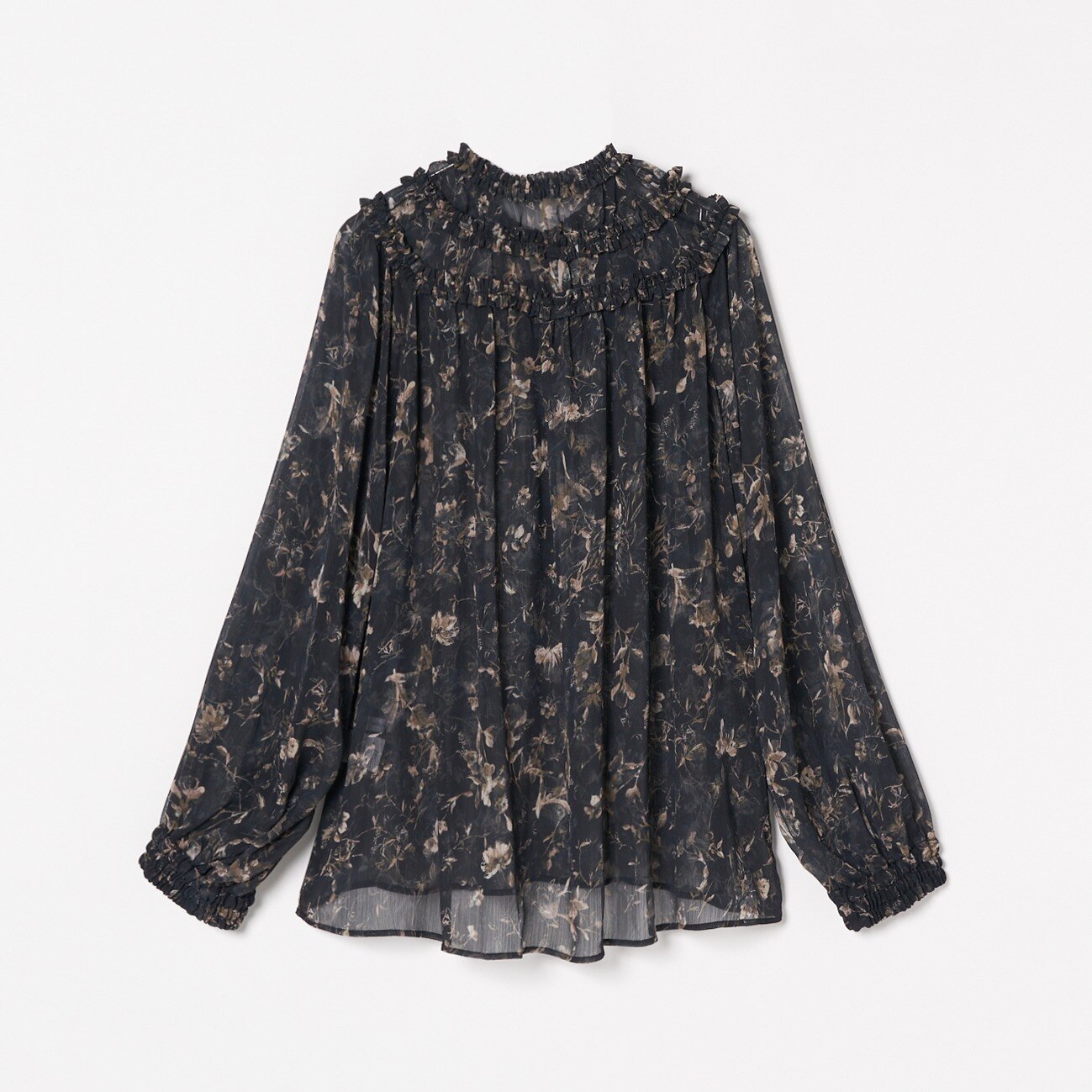 HELIOPOLE DEVEAUX CHIFFON FRILL BLOUSE|HELIOPOLE(エリオポール)の