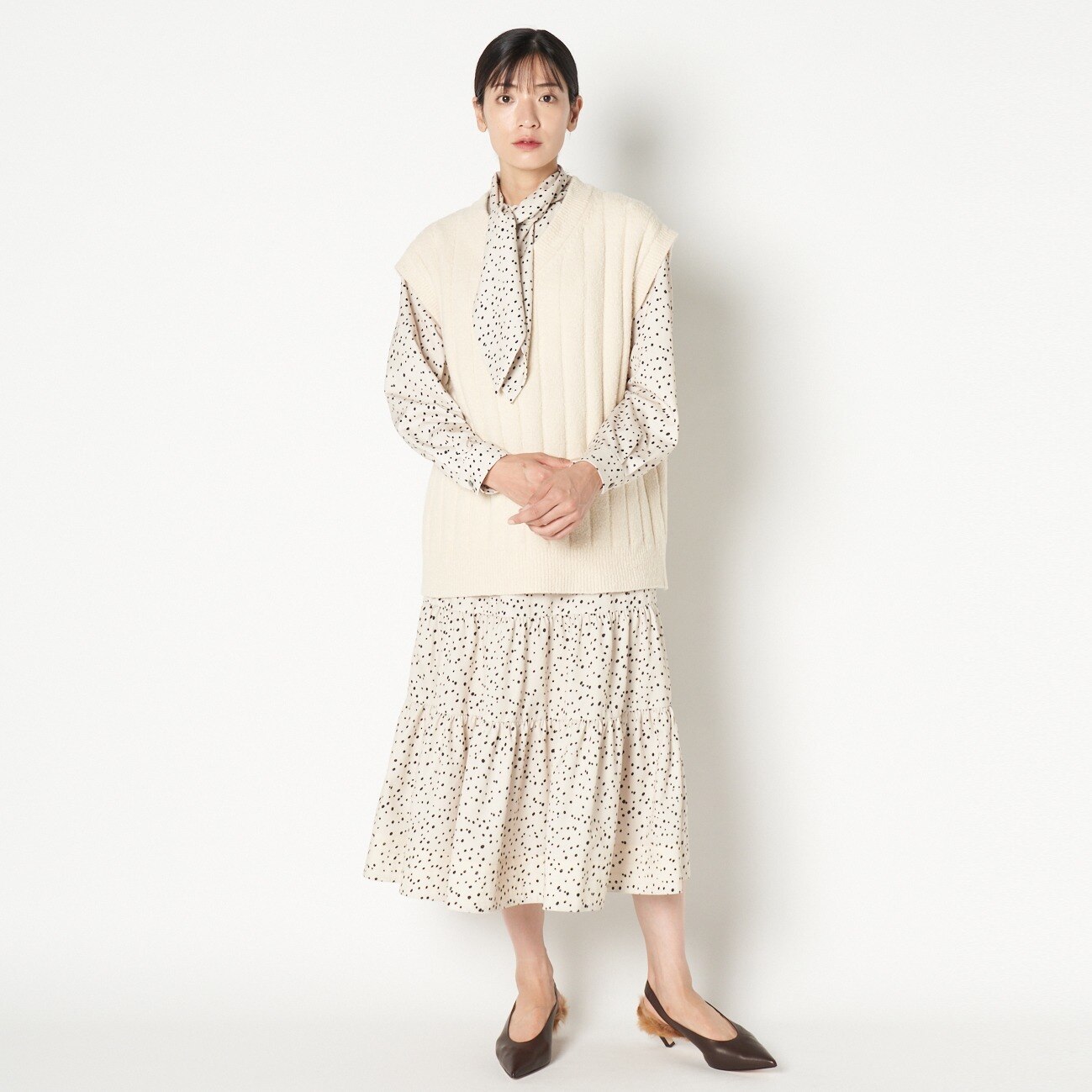 HELIOPOLE BOUCLE V NECK LIB BEST|HELIOPOLE(エリオポール)の通販