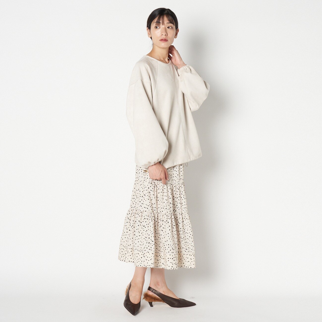 HELIOPOLE LEOPARD&DALMATIAN FLARE SKIRT|HELIOPOLE(エリオポール)の