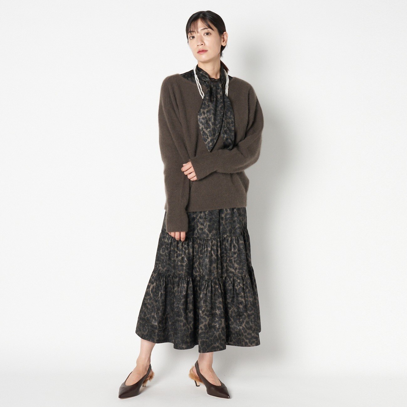 HELIOPOLE LEOPARD&DALMATIAN FLARE SKIRT|HELIOPOLE(エリオポール)の