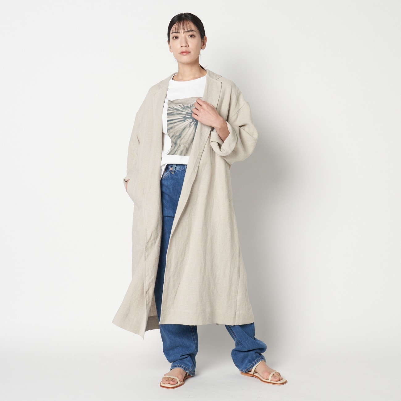 完売商品☆HELIOPOLE☆dungarees linen over coat | cienciahoy.org.ar