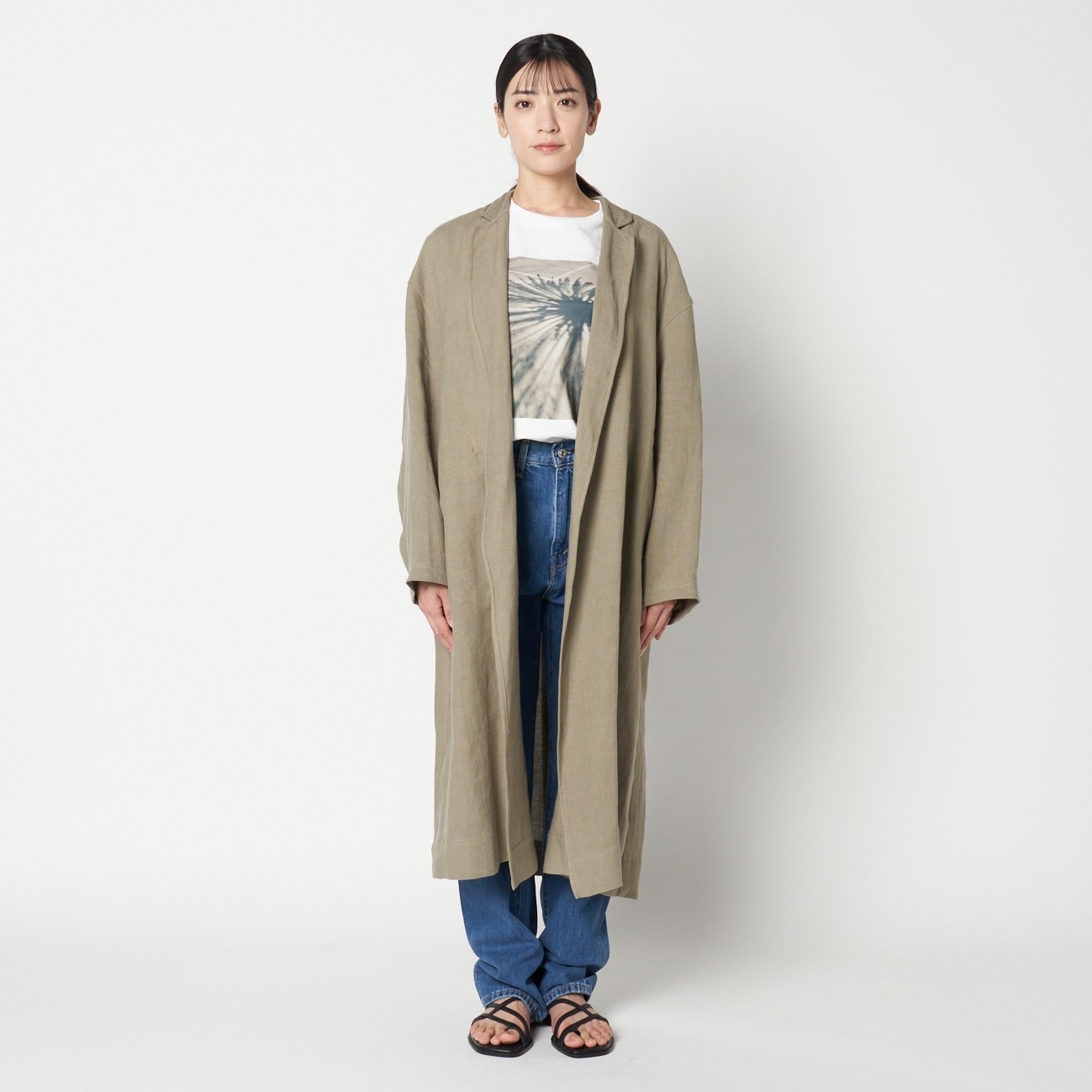 完売商品✳︎HELIOPOLE✳︎dungarees linen over coat-