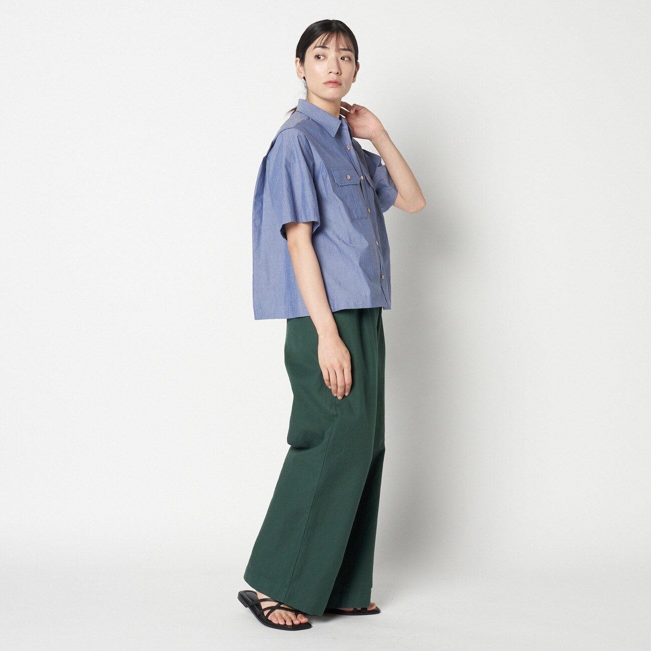 HELIOPOLE SQUARE SHOULDER CROPPED SH|HELIOPOLE(エリオポール)の通販