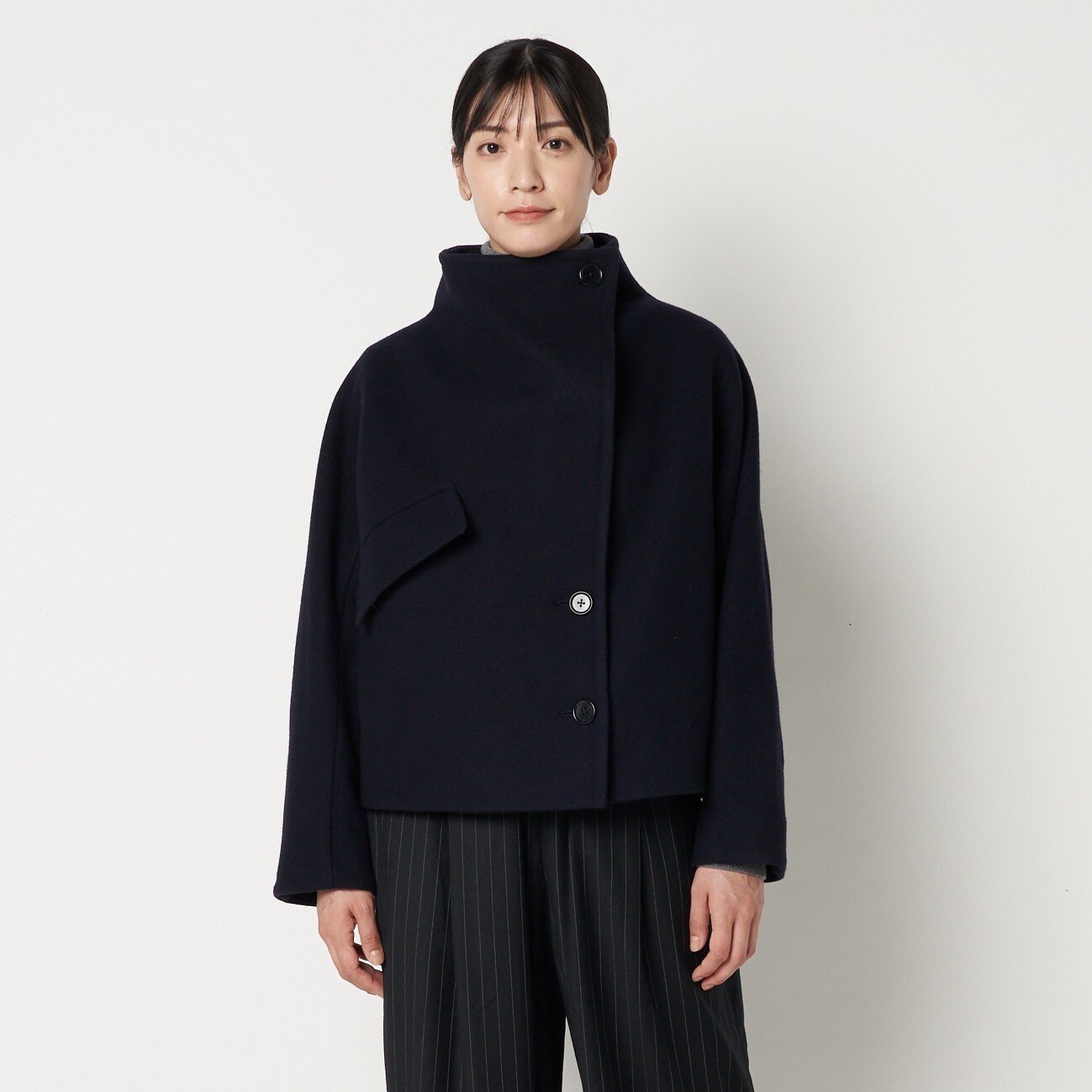 HELIOPOLE STAND COLLAR SHORT COAT|HELIOPOLE(エリオポール)の通販