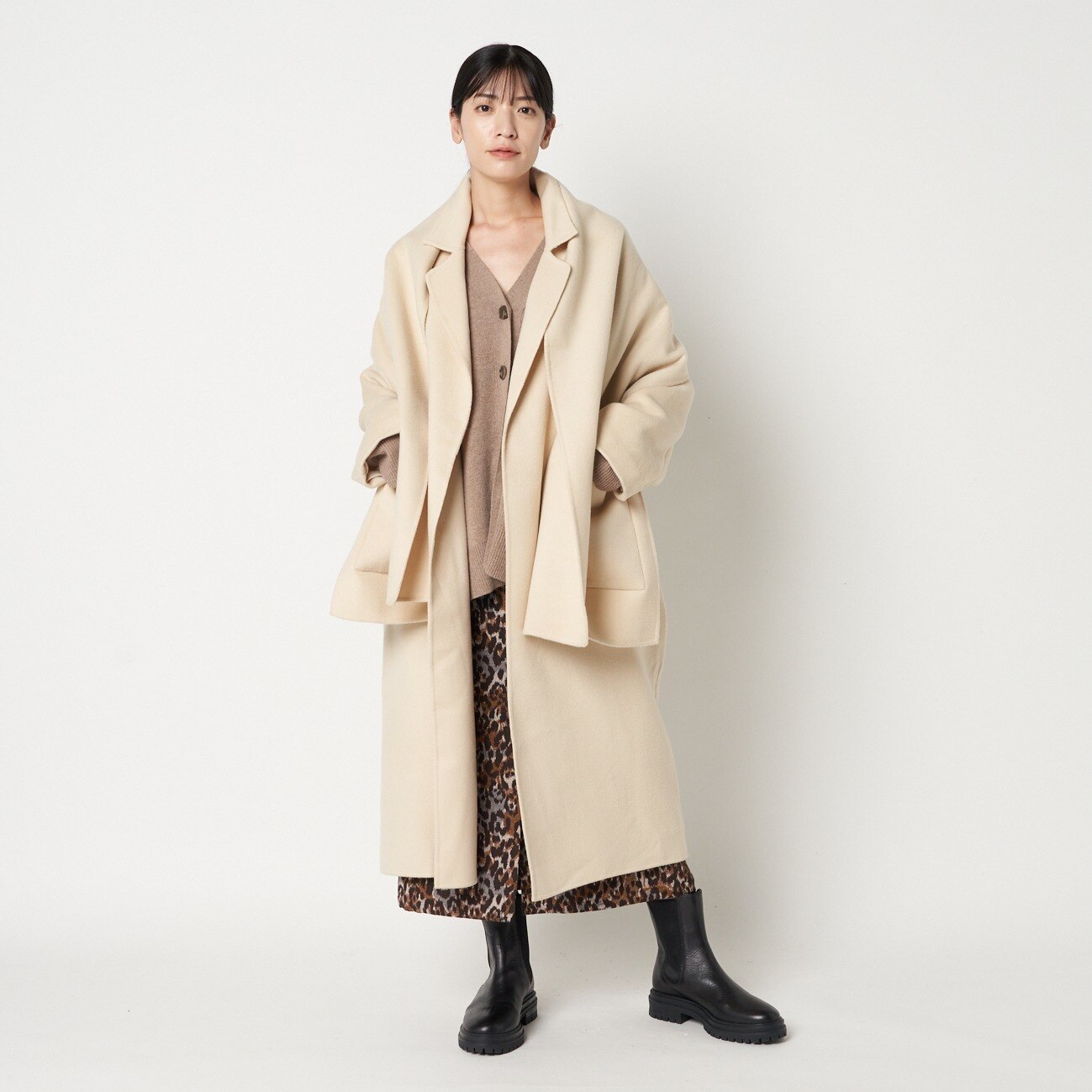 HELIOPOLE DOUBLE FACE COAT WITH STOLE|HELIOPOLE(エリオポール)の