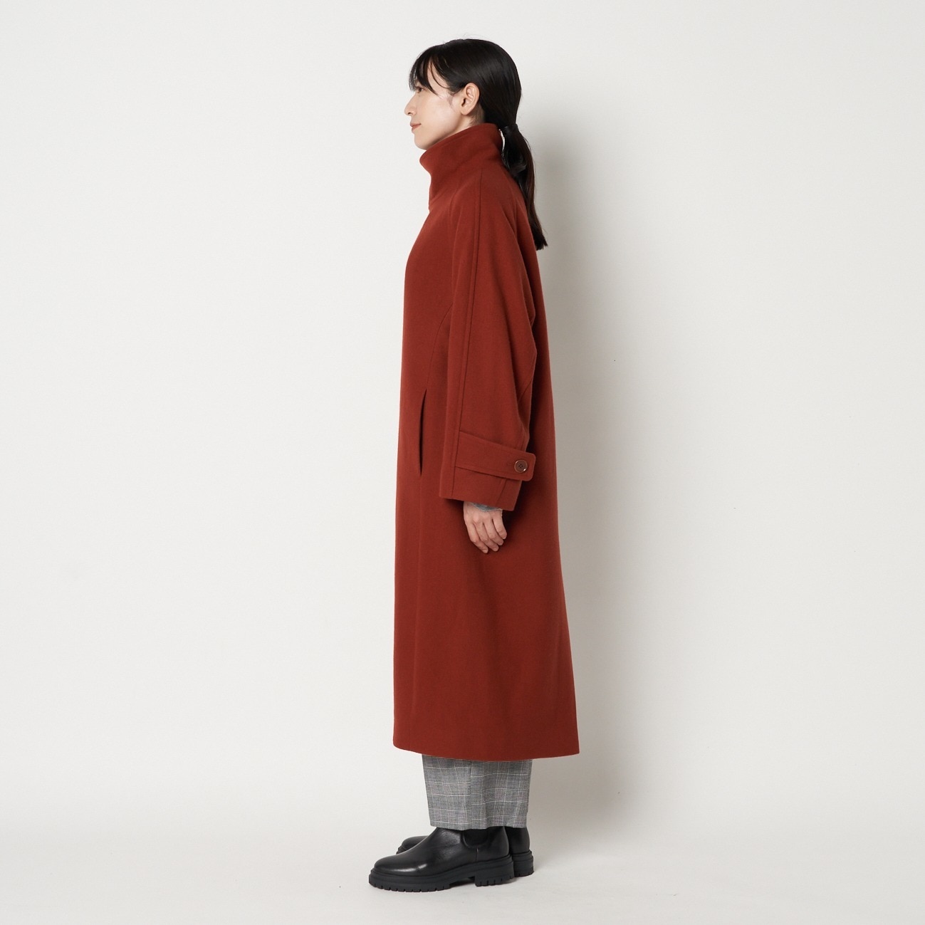 HELIOPOLE STAND COLLAR LONG COAT|HELIOPOLE(エリオポール)の通販