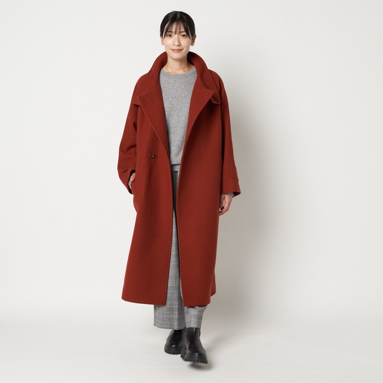 HELIOPOLE STAND COLLAR LONG COAT|HELIOPOLE(エリオポール)の通販