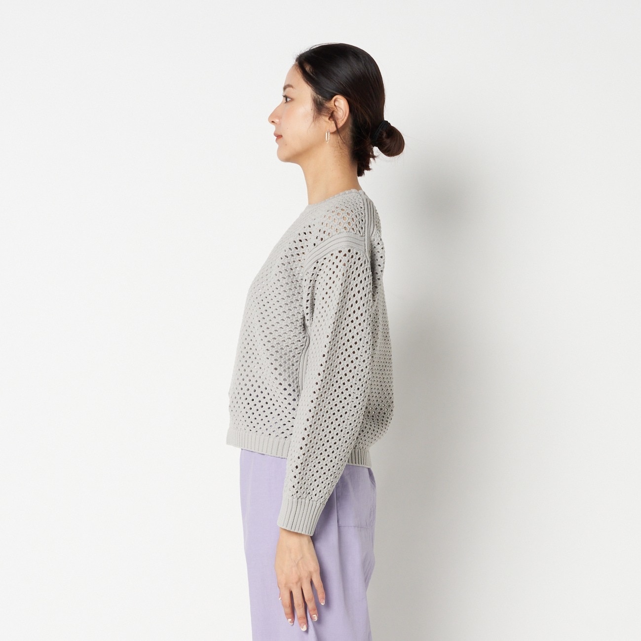 HELIOPOLE EYELET CREW NECK