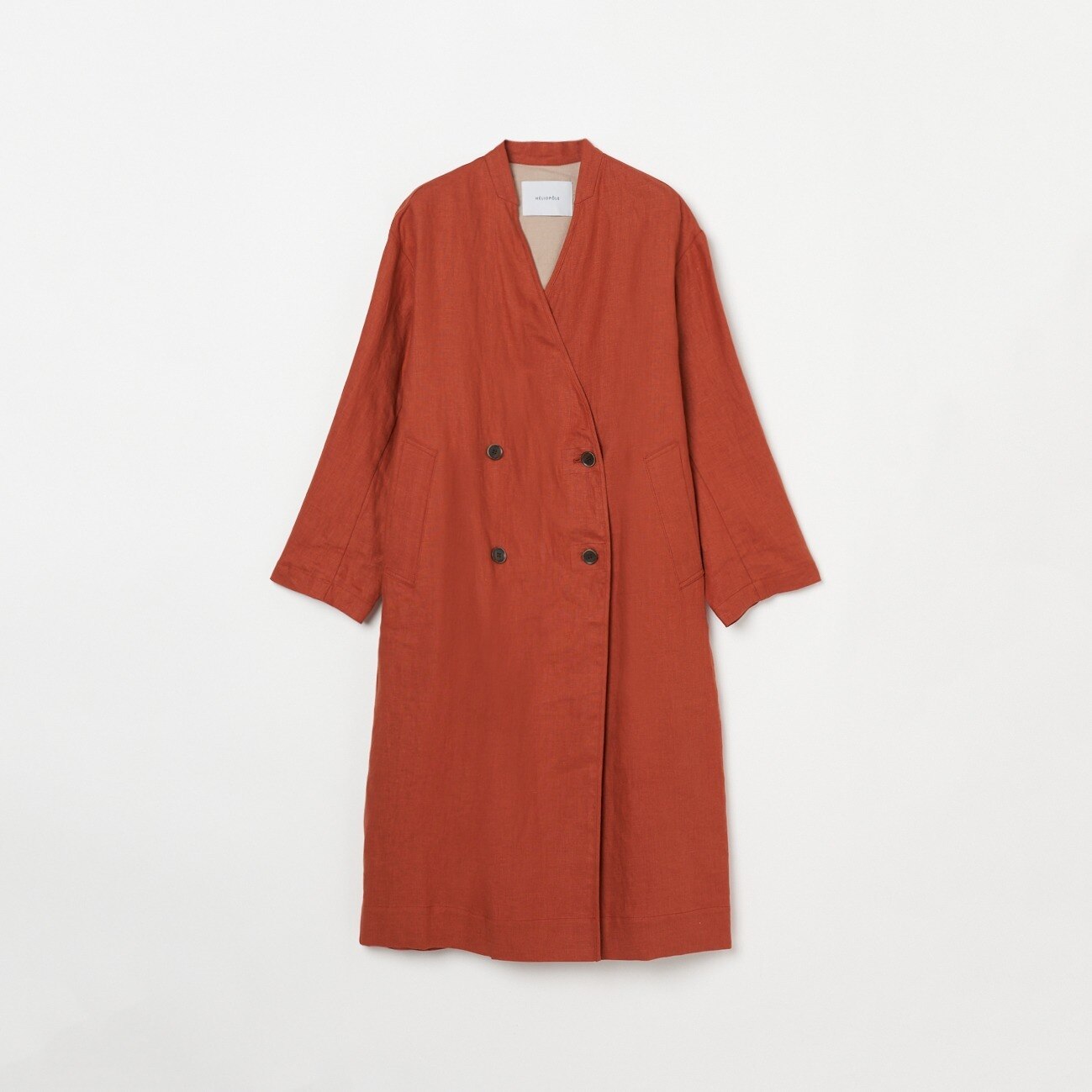 HELIOPOLE DUNGAREES LINEN LONG COAT