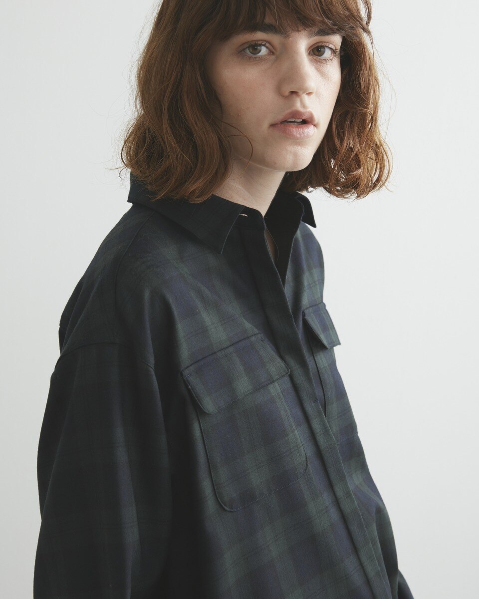 HIGH STREET COLLECTION】FLY FRONT VOLUME SHIRT|Traditional