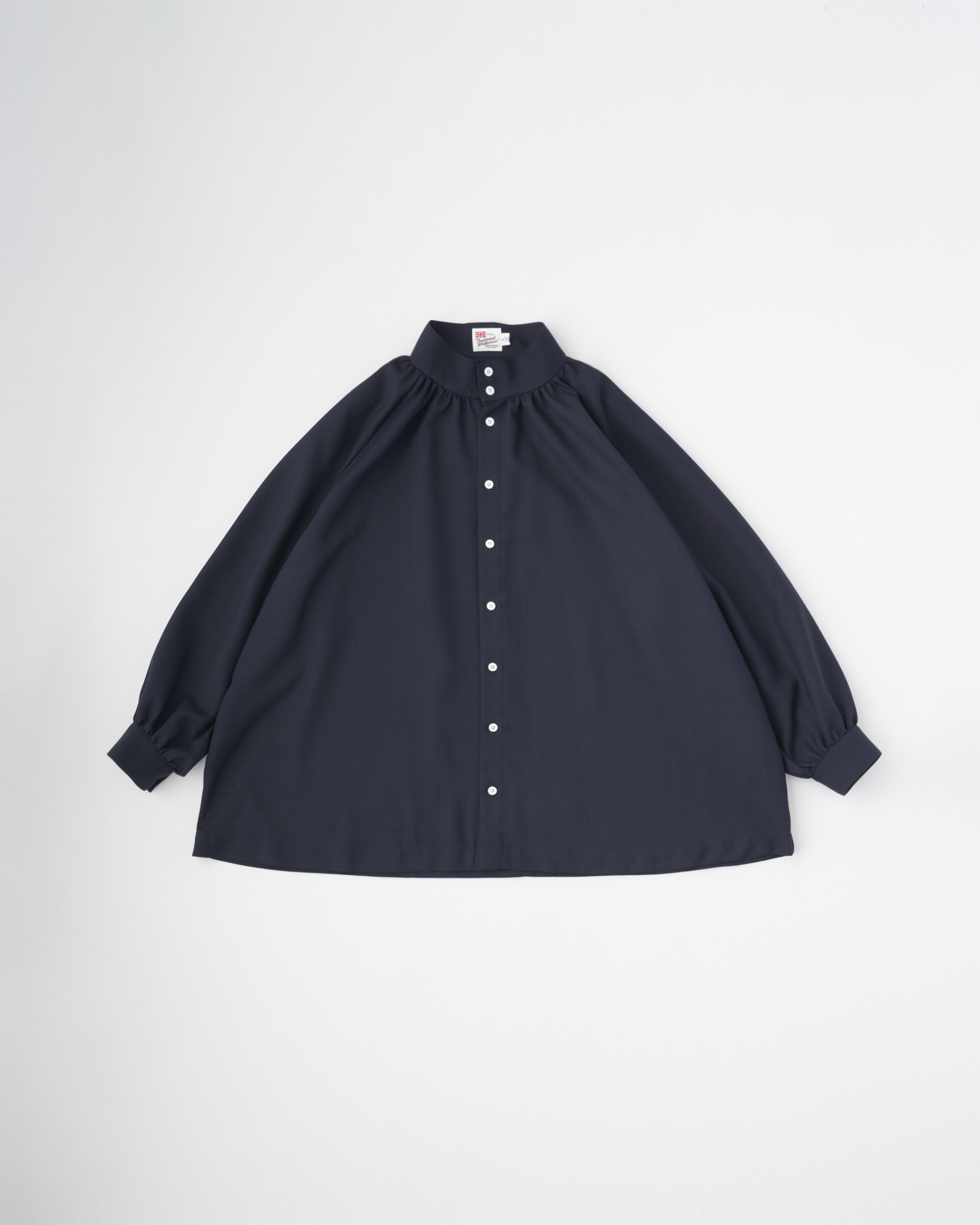 GATHERED CHIN COLLAR TUNIC SHIRT|Traditional Weatherwear