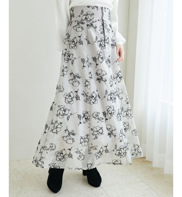 Flower フレアスカート - スカート