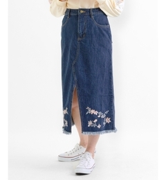 【アメリエル マジェスティックレゴン/amelier MAJESTIC LEGON】 刺繍ロングデニムスカート [送料無料]