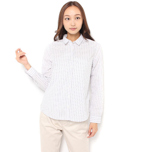 【アース ミュージック アンド エコロジー/アースミュージック＆エコロジー】 シャキシャキシャツ マルチストライプ [送料無料]