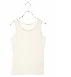 【アースミュージックアンドエコロジー/earth music＆ecology】 衿ビジュータンクトップ [3000円(税込)以上で送料無料]