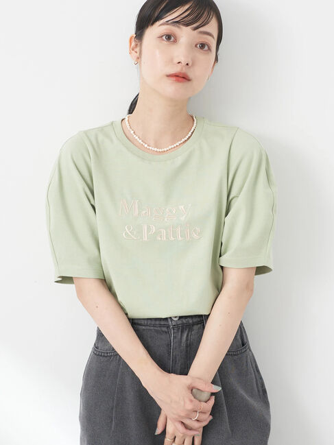 フォルムスリーブ刺繍ロゴTEE|earth music&ecology(アースミュージック