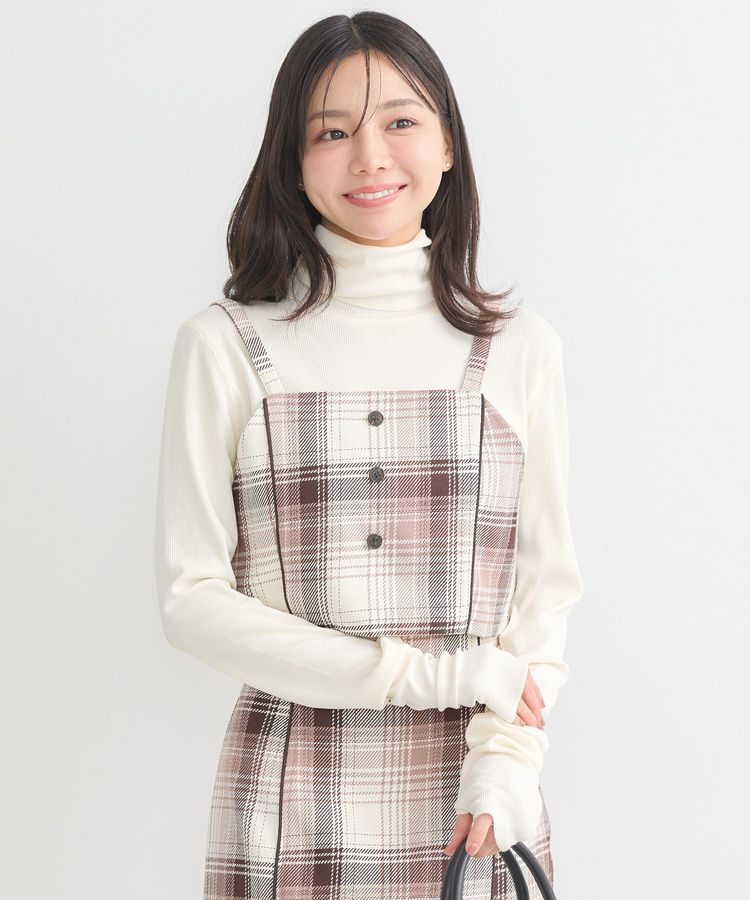 コットンツイルチェックビスチェ