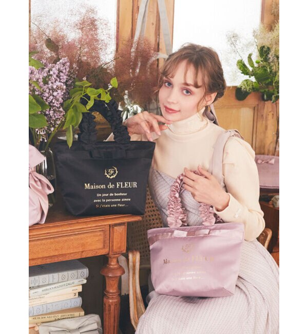 ブランドロゴフリルハンドルトートSバッグ|Maison de FLEUR(メゾンドフルール)の通販｜アイルミネ