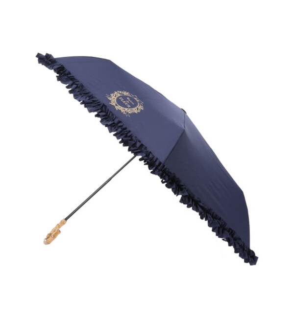 【メゾンドフルール/Maison de FLEUR】 ヒートカットフリル折りたたみ傘