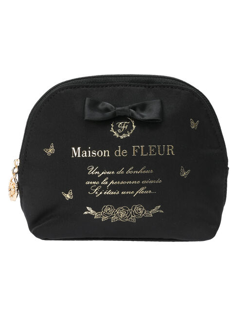 リボンサテンラウンドポーチ|Maison de FLEUR(メゾンドフルール)の通販