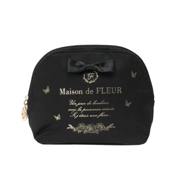 リボンサテンラウンドポーチ|Maison de FLEUR(メゾンドフルール)の通販｜アイルミネ