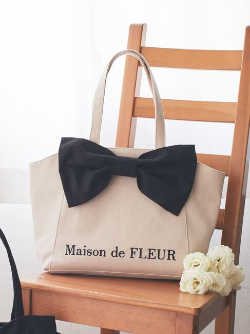 ビッグリボンキャンバストートバッグ|Maison de FLEUR(メゾンド