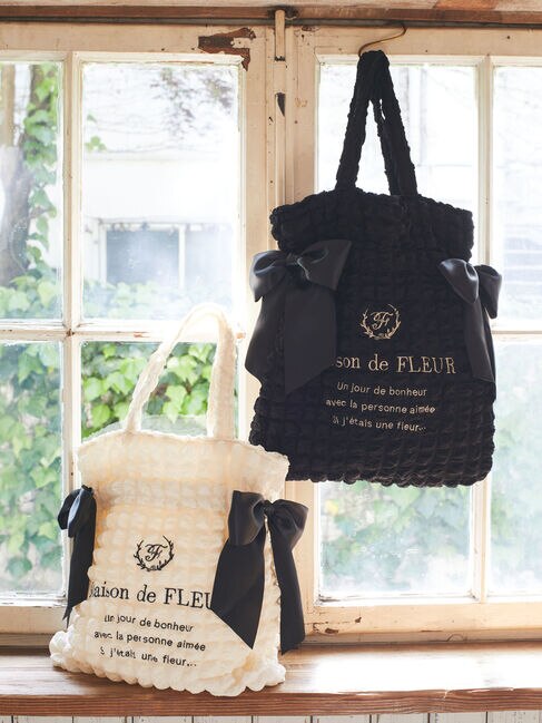 EC限定 ポップコーンダブルリボントートバッグ|Maison de FLEUR 