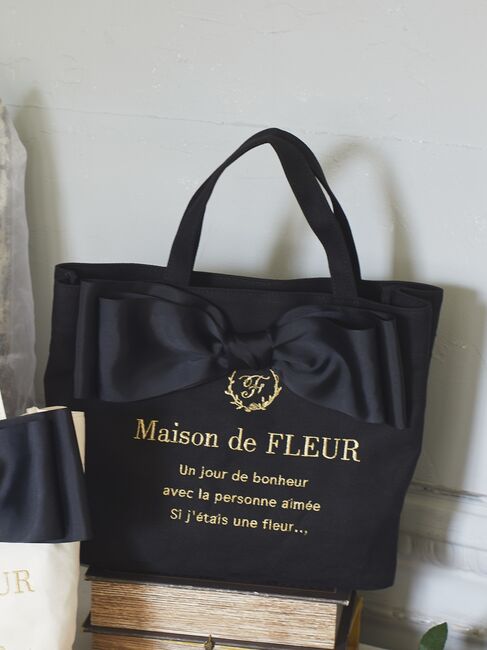 仕切りポケット付きキャンバスSトートバッグ|Maison de FLEUR(メゾンド