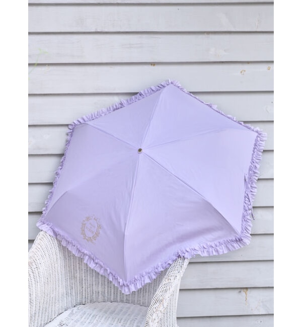 モテ系ファッションメンズ|【メゾンドフルール/Maison de FLEUR】 ヒートカットフリル折りたたみ傘