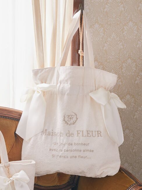 EC限定フラワージャガードダブルリボントート|Maison de FLEUR