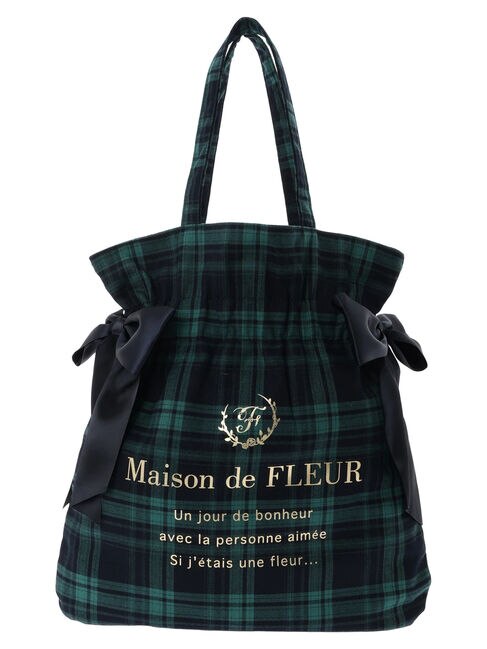 EC限定チェックダブルリボントートバッグ|Maison de FLEUR(メゾンド