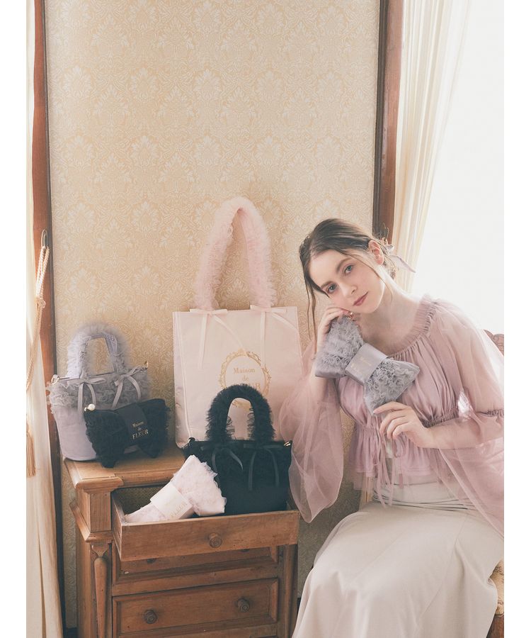 チュールフリルハンドルトートバッグ|Maison de FLEUR(メゾンド